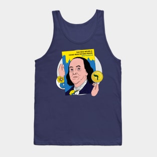 Ben Franklin The Was Never A Good War or A Bad Peace | Benjamin Franklin Ukrainian Pride Donuts and lemonade Tank Top